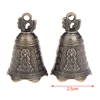 Alloy Bronze Antique Bell Chinese Mini Sculpture Pray Guanyin Buddha Bell Shui Feng Bell 3