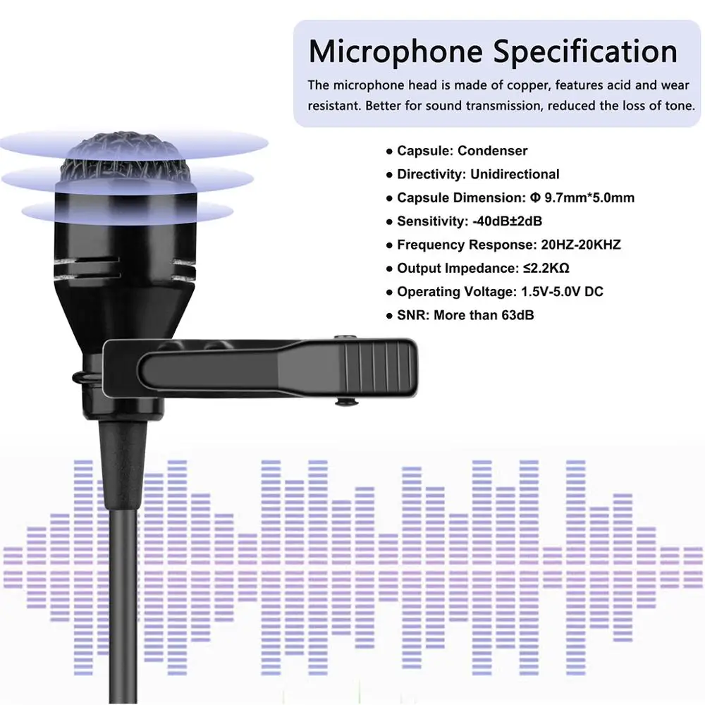 KIMAFUN 2.4G Wireless Microphone System Dual