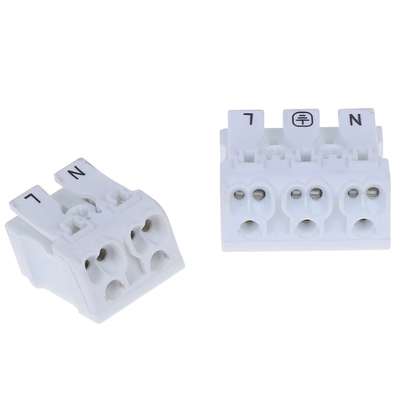 

Hot New 5Pcs Mini Fast Push-in Terminal Block Connector Press Allocate LED Strip Light Quick Wire Connectors With 2P/3P