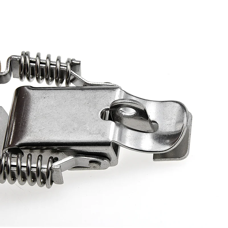 Stainless steel 304 spring hasp toolbox toggle latches lock wood suitcase buckle hinges Furniture Hardware Accessories 1pcs furniture hardware toggle latches