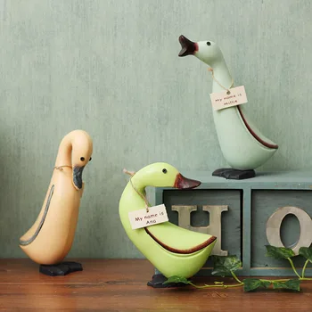 

North European Duck Three-Piece Home Ornament Living Room Storage Rack TV Cabinet Window Decoration Gift