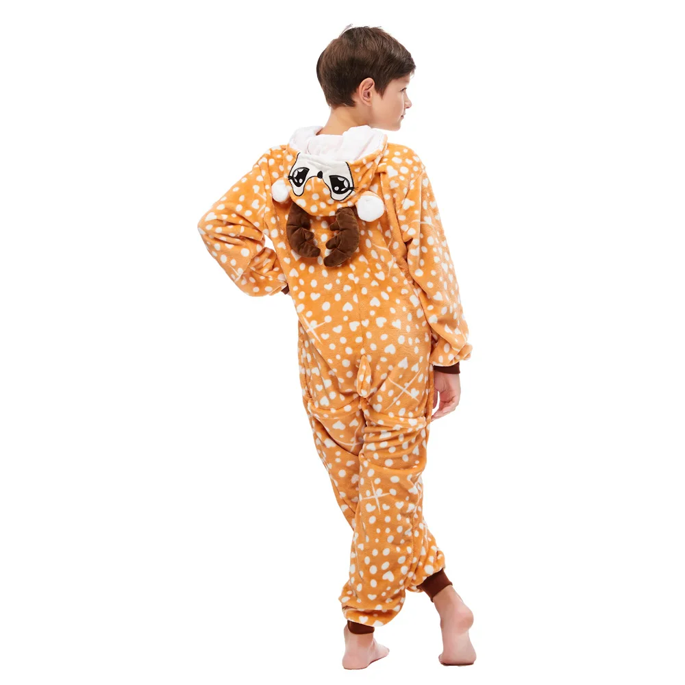 Рождественские пижамы для девочек с рисунками оленей и животных, пижама с единорогом для девочек, комбинезоны детские комбинезоны для детей 4, 6, 8, 10, 12 лет, одеяло