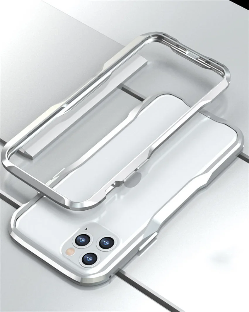 Ультра тонкая металлическая рамка для iPhone 11 Pro iPhone 11 чехол жесткий алюминиевый бампер чехол для iPhone 11 Pro Max Phone - Цвет: silver