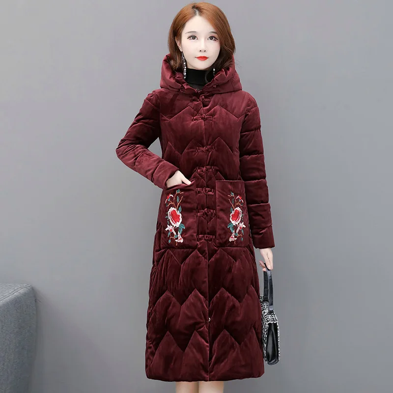 

Simple Fashion Warm Cotton Coat 2019 Winter New Style Korean-style Long Slim Fit Slimming Trend Fashionable Cotton Overcoat