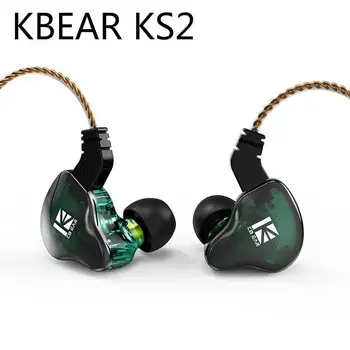 

2020 KBEAR KS2 1BA+1DD Hybrid In Ear Earphone HIFI Sport Earbuds With 3.5mm 0.78MM PIN headphone Headset For KBEAR KB06 KB04 ZSX