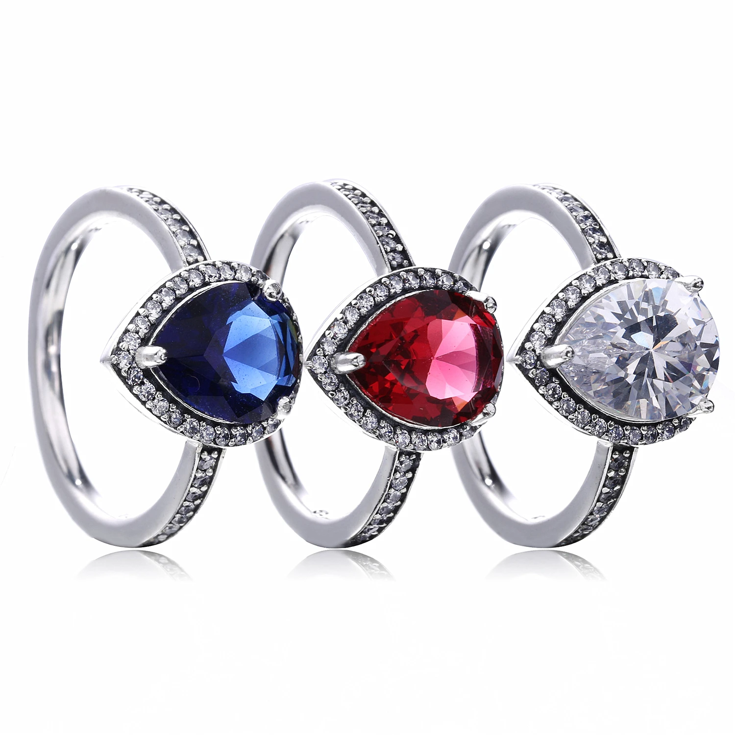 

Ajax 925 Sterling Silver Charm Elegant Fashion Avant-garde Simple Style Engagement/Wedding Rings The Best Choice For Women