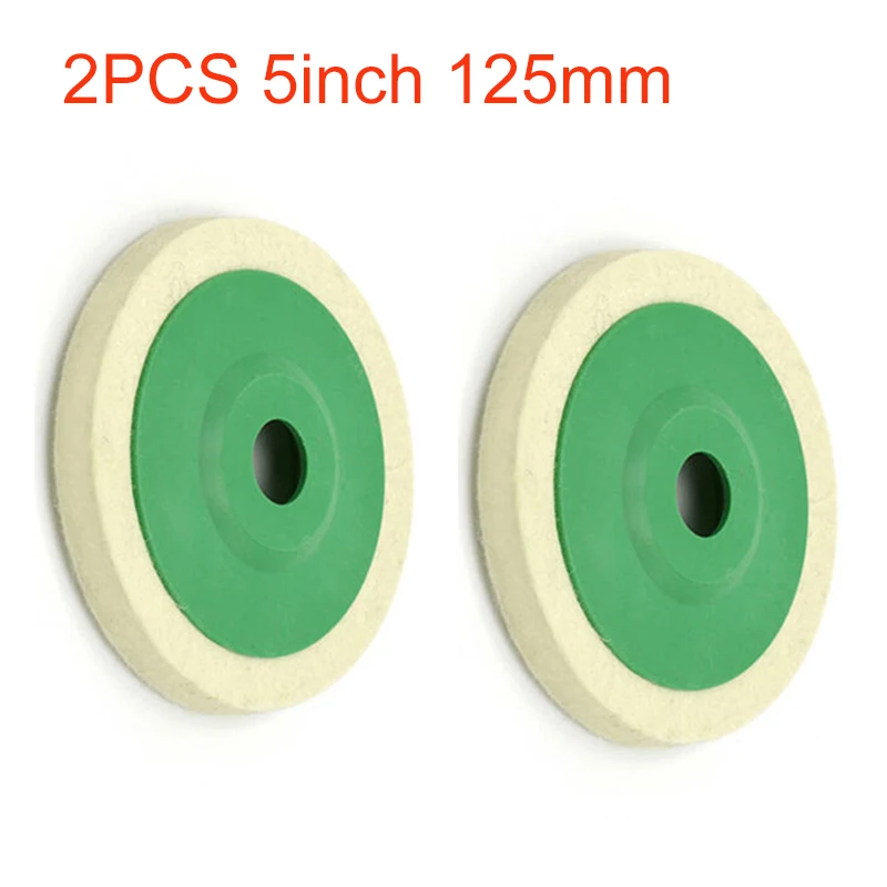 2Pcs 125mm Wool Felt Polishing Grinding Wheel Pad Polisher Buffing Wheels Uffing Wheels 125 Mm