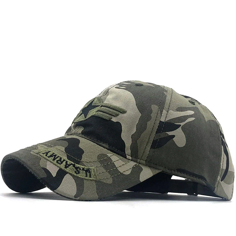 

Hot Mens Us Army Baseball Cap Men Camo Casquette Homme Women Camouflage Cap fishing Snapback Tactical Cap Trucker 55-60CM