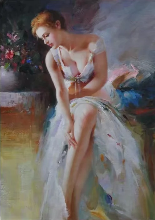 Красота Масляной Живописи ручная роспись без рамы Pino Daeni импрессионист рисунок Холст Искусство