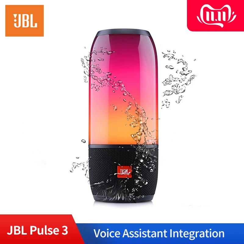 JBL Pulse3 Wireless Bluetooth Speaker IPX7 Waterproof Colorful Mini Lightshow Outdoor Portable Sound Stereo Deep Bass Speaker