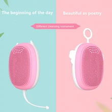 Очищающая щетка электрическая моющая щетка очищающий массажер для лица инструмент силиконовая Чистящая Щетка мультяшный Очищающий Инструмент