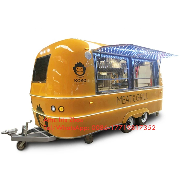 Airstream Type Color Customized Consession Trailer Vintage Mobile Catering Food Trailer Food Truck For Sale Europe Food Processors Aliexpress