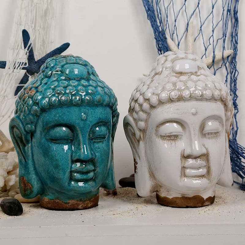 Буддийские принадлежности в стиле Юго-Восточной Азии, реалистичные и изысканные статуи Будды, глазурованные ледяные трещины, старинные ремесла, подарки на праздник