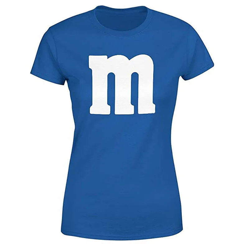 Letter M Halloween Costumes T-Shirt | Funny Cool Graphic Tee Idea | Shirts for Women Ropa Plus Size Mujer 4
