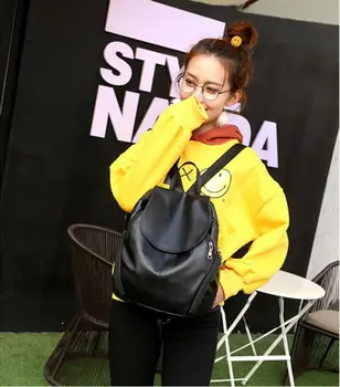 

2019 New Women's Backpack Travel PU Leather Handbag Rucksack Shoulder School Bag