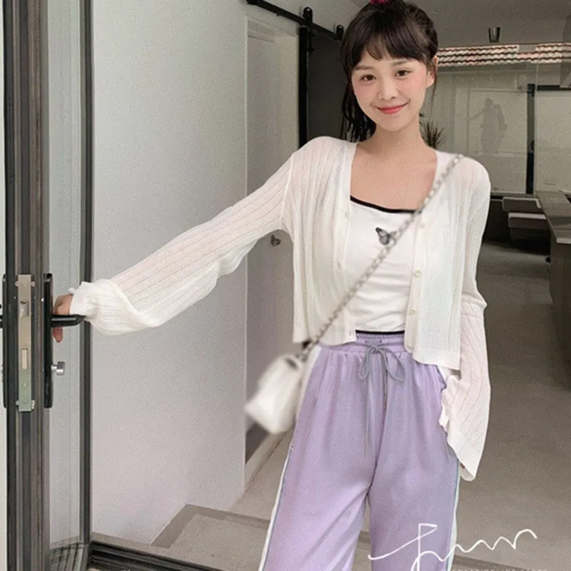 cardigan small cape women Sunscreen short design all-match air conditioning shirt sunscreen knitted short jacket thin female