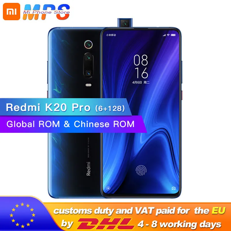 

Global ROM Xiaomi Redmi K20 Pro 6GB 128GB Smartphone Snapdragon 855 Octa Core 4000mAh Pop-up Front 48MP Rear Camera AMOLED 6.39