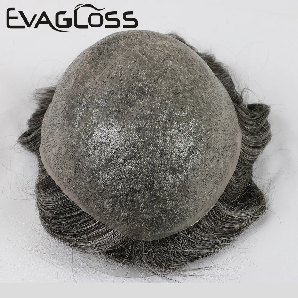 EVAGLOSS накладки из искусственных волос Для мужчин s 0 06 08 мм V Петля PU искусственной