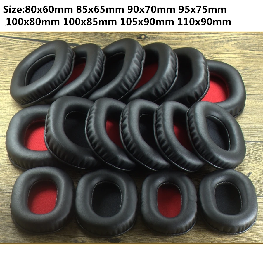 Cushion Headphones Ear-Pads AKG ATH 100x80mm For Sennheiser Over-Ear Oval Large Soft-Foam