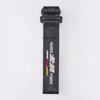 

JDM Car TOW for MUGEN emblem trailer belt carbon fiber style cloth bumpers glue sticker for Honda civic accord gk5 accessories