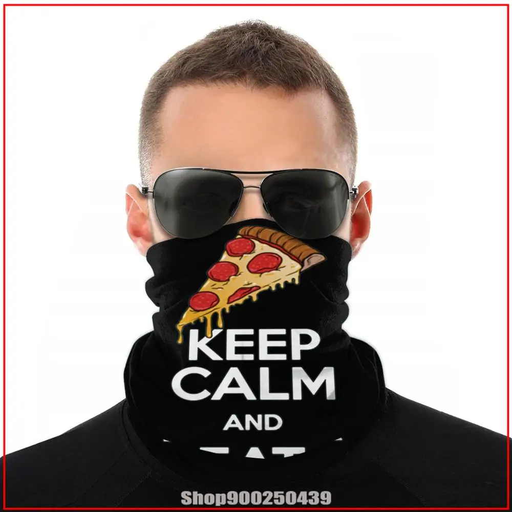 Бандана с надписью Keep Clam And Eat для пиццы бандана шарф сделай сам маска лица
