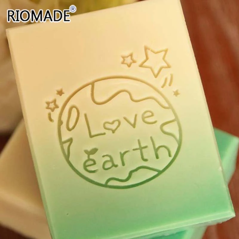Love Earth прозрачный штамп для изготовления мыла ручной работы натуральные марки