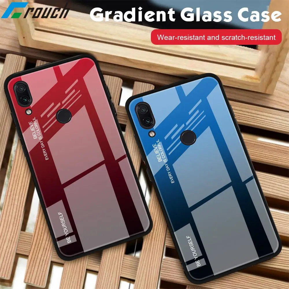 

Gradient Tempered Glass Case For Xiaomi Redmi Note 7 5 6 Pro K20 6A Pocophone F1 Mix 3 5X Mi 6 8 Lite Mi 9 SE Phone Case Cover