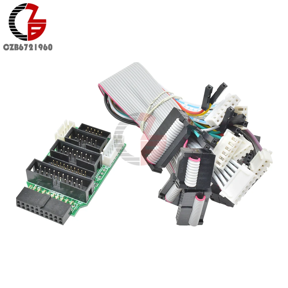 Эмулятор V8 JTAG адаптер конвертер доска для системы управления освещением с 8 шт. 4/6/10/20 контактный кабель Dupont провод линии передачи данных
