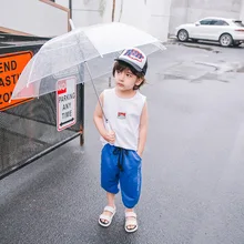 Укороченные штаны для мальчиков модные детские летние штаны тонкие маленькие детские штаны в западном стиле повседневные Тонкие штаны