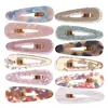 Slight defect-5cm small size for baby kids hollow out tear drop shaped hair clips grips accessories ► Photo 1/6