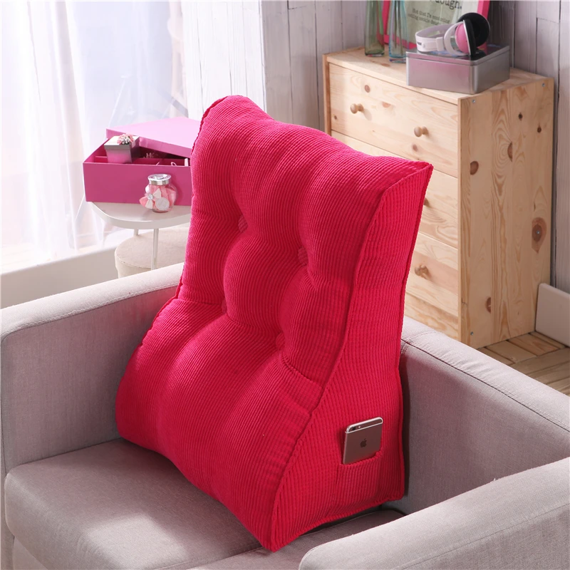 Прикроватная треугольная подушка для женщин, спинка для дивана, подушка для медитации, домашний декор, поясничная поддержка для офисного стула, Coussins, подарок FK068 - Цвет: H
