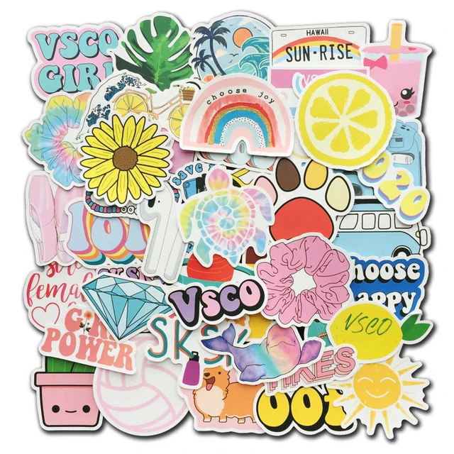 10/50PCS Water Bottle Stickers Waterproof Cute Aesthetic Vinyl Vsco Laptop  Luggage Skateboard Cup Stickers for Teens Girls Kids - AliExpress