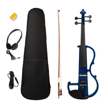 Exquisite Solid Wood 4/4 Electric Violin with Storage Bag Bow Rosin Headphone