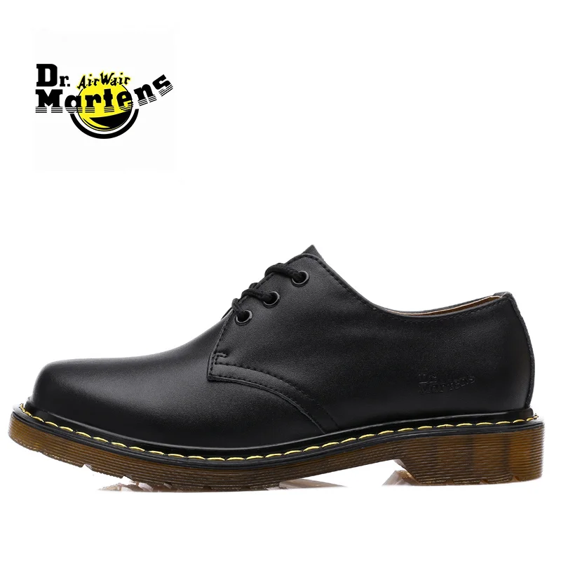 Мужские и женские классические туфли Dr.Martens 1461 твердая гладкая кожа повседневные