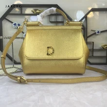 Сумка из натуральной кожи, дизайнерские сумки, женские сумки через плечо, женские сумки Menssenger, Сумка с заклепками и буквами, известный бренд, Золотая сумка