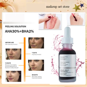 

10pcs 30ml The Ordinary Peeling Solution AHA 30% + BHA TheOrdinary 10min Exfoliating Skin Care Mask Serum set Remove Acne Scars