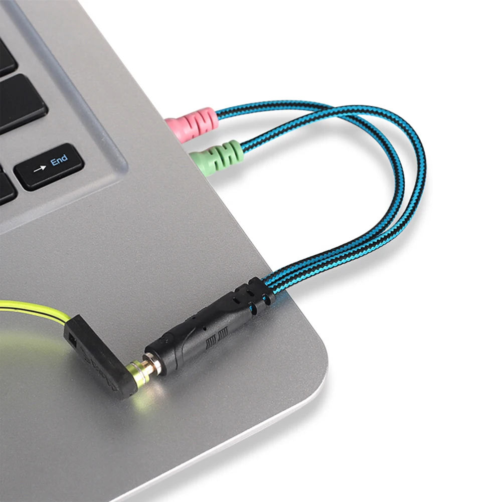 3.5mm Jack Cable Headset Adapter Y Splitter Audio 2 Female to 1 Male for Laptop PS4 Phone for Xbox Earphone Headphone