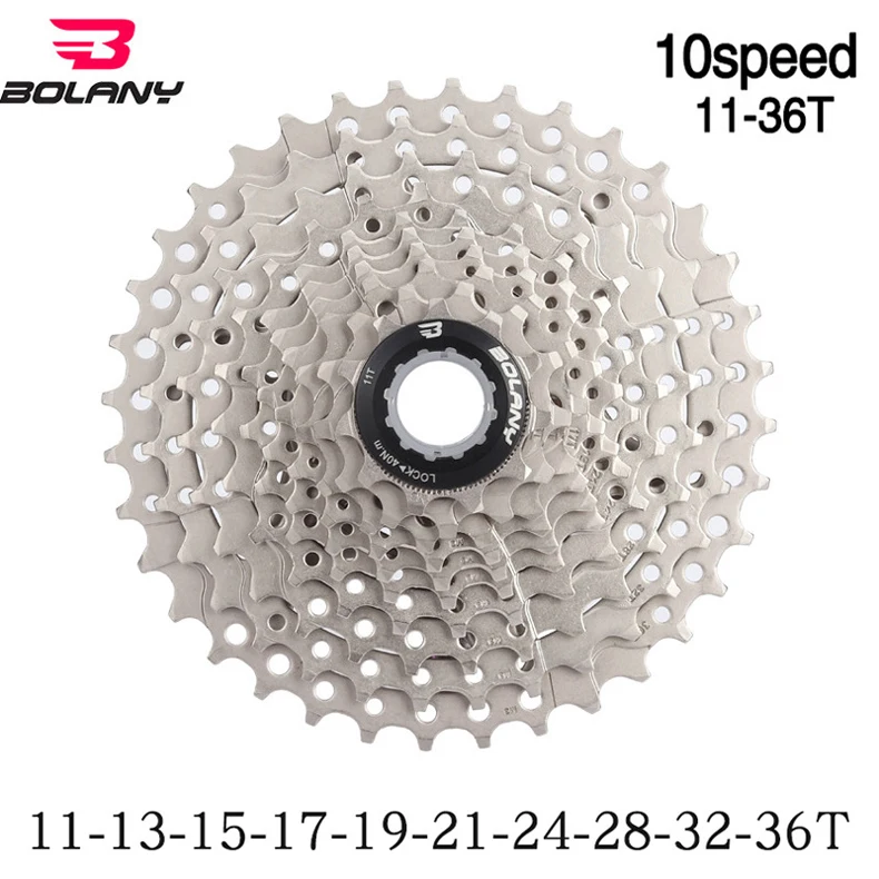 Bolany 10 скоростная кассета MTB 10V 11-50T 11-46T 11-42T 40T 36T набор звездочек со встроенной трещоткой для горного велосипеда широкого соотношения Сверхлегкий велосипедный маховик