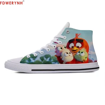 

Women's Customized Casual Canvas Shoes High Angry Birds Cute Kawaii Lovely High Top Shoes Women Breathable Custom Shoes