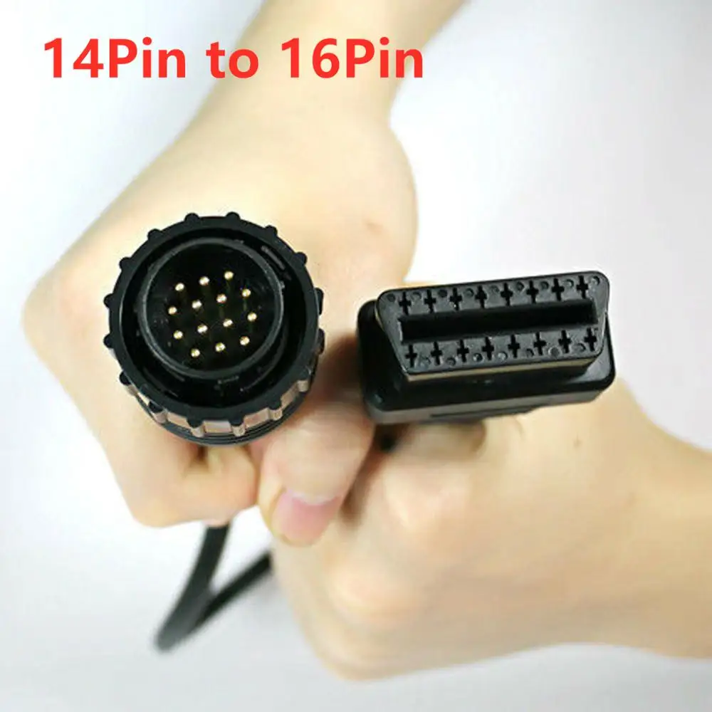 

High Quality 14PIN to 16PIN Converter For Benz 14Pin to 16Pin OBD2 Car Adapter Connector MB Star Sprinter OBD OBD2 Cable