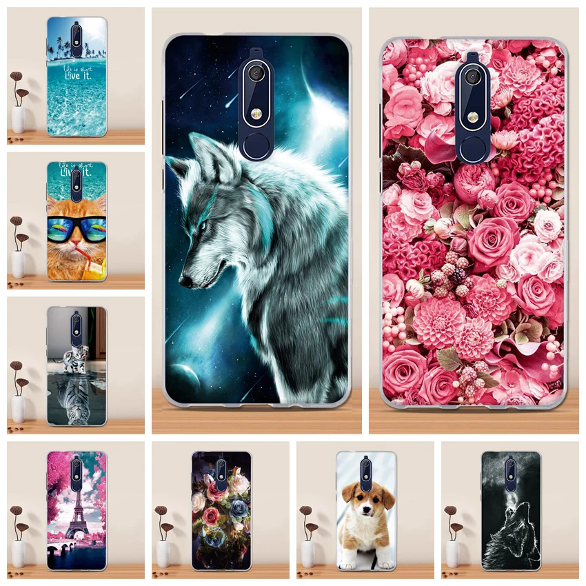 

For Nokia 5.1 Case Cover Silicone 3D Painting TPU Soft Fundas for Nokia 5.1 Nokia5 .1 Phone Case for Nokia 5.1 Cover Capa Shell