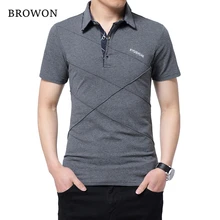 BROWON, новинка, повседневная полосатая футболка, Мужская футболка с длинным рукавом для фитнеса, Мужская футболка, одежда, мужские футболки размера плюс