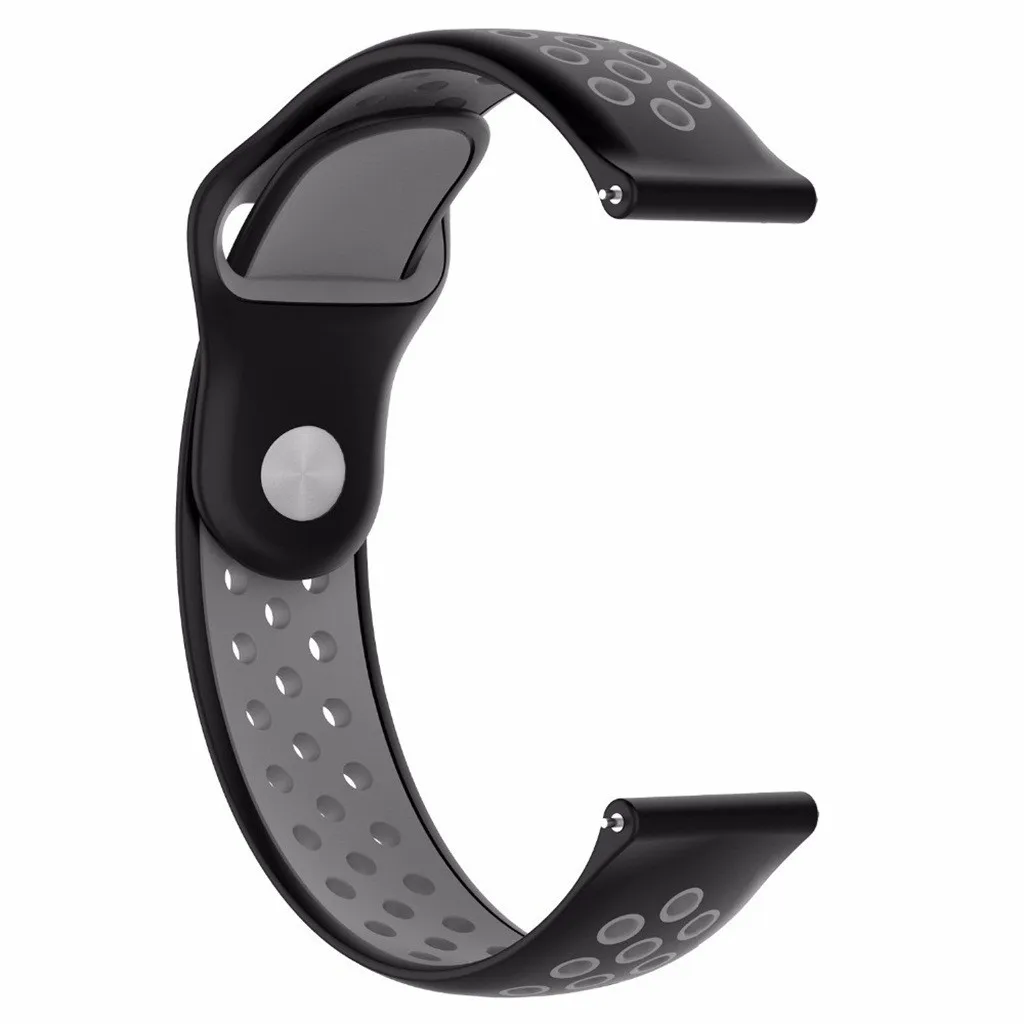 Силиконовые спортивные сменные часы ремешок на запястье для huawei Часы GT2 46 мм - Цвет: Черный