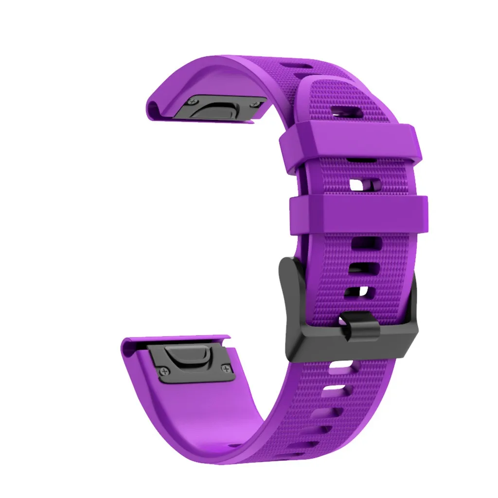 Purple Силиконовый ремешок на запястье для Garmin Fenix 6X/Fenix 6 XPro, умные часы, сменный ремешок для мужчин и женщин, быстросъемный браслет 19Sep - Цвет: Purple