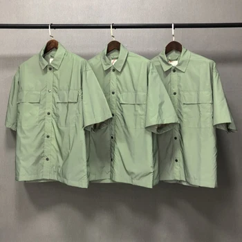 

Men Reflective Shirt FOG Essentials Los Angeles Shirts Women Streetwear High Street Loose Tops Men's Button Up Shirt Camisas