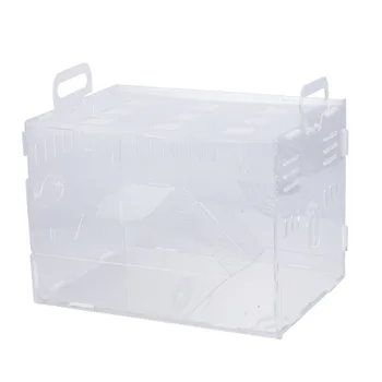 

1Pc Hamster Cage Multifunction Acrylic Portable Single Layer Practical Villa Cage Pets House for Chinchilla Hamster Small Pets