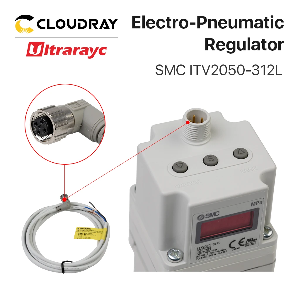 Ultrarayc Electro-Pneumatic Regulator ITV2050-312L Pneumatic Equipment Control Air pressure for Fiber Laser Metal Cutting Machin