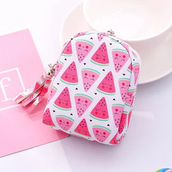 

Women Purses Tassel Pendant Watermelon Bag Shaped Keychain Coin Purse Zipper Small Wallet Keychain Handbag Purse Accessories