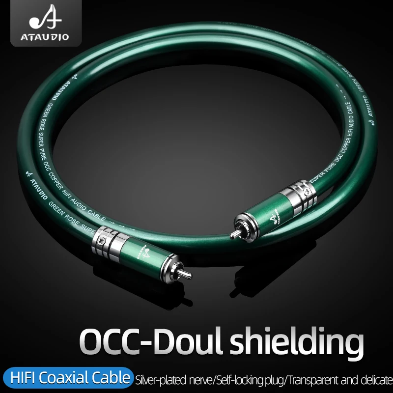 Cabo Coaxial de Alta Fidelidade Occ Cabo de Dupla Camada de Proteção Anti-ruído Spdif Subwoofer Rca Cabo de Áudio Coaxial - Image 3