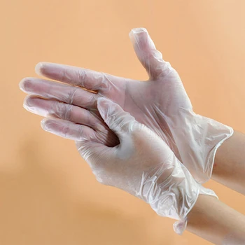 

100PCS High Quality Disposable PVC Gloves Cleaning Tools Kitchen Medicinal Food Butcher Laboratory Protective Working